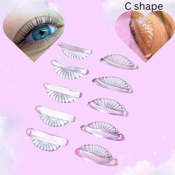 C curl Glueless Jelly Lash Lift Shields