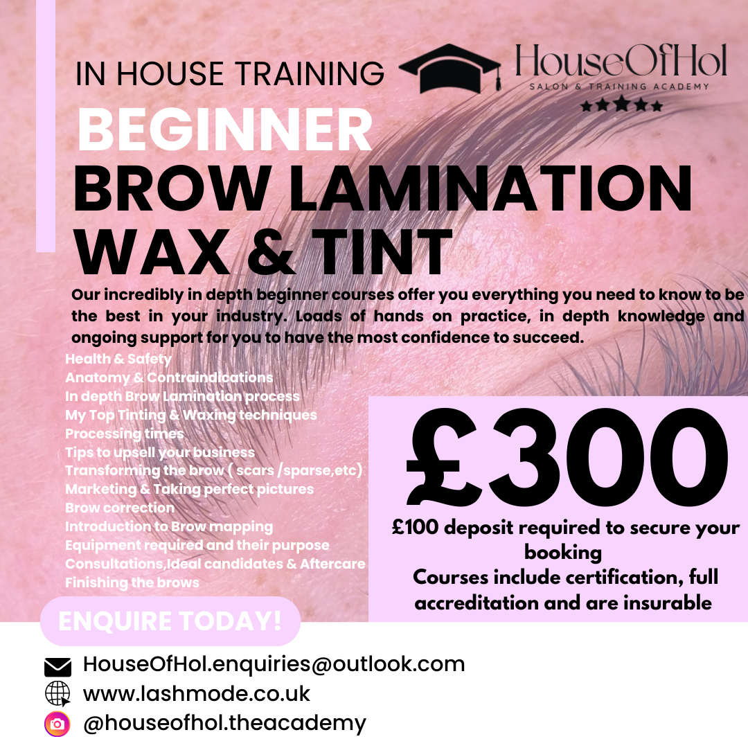 IN HOUSE Brow Lamination Training Course